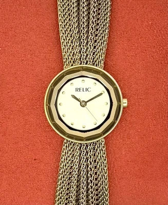 Relic by Fossil ZR33572  Gold Tone Faceted Crystal Analog Women's Watch 23mm - Image 1 of 4