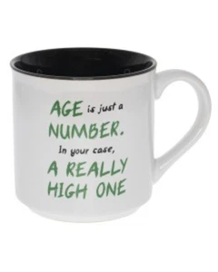 Taza de cerámica Age Is Just a Number 250 ml divertida taza de café de regalo de cumpleaños en caja - Imagen 1 de 1