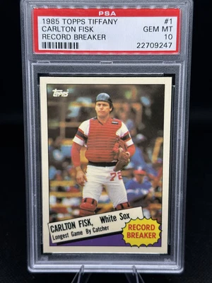 1985 Topps Tiffany #1 Carlton Fisk - PSA 10 POP 51 - Image 1 of 2