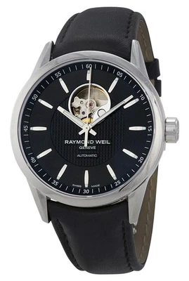 Reloj para hombre Raymond Weil Freelancer automático esfera negra cuero 2710-STC-20021 Foto 1 de 2