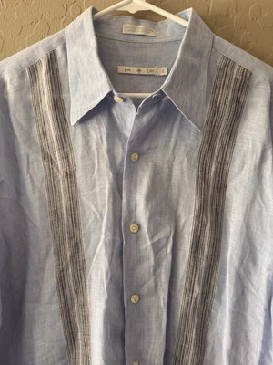 Burma Bibas Mens Linen Shirt Large Lightweight - Image 1 of 4