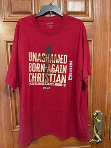 Gr. 3X Christian Unashamed Born Again T-Shirt Römer 1:16 Neu mit Etikett Grafik - Bild 1 von 1