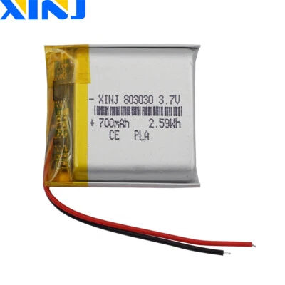 3.7V 700mAh 2.59Wh Li Lipo Battery 803030 For DashCam GPS Bluetooth Speaker LED - Image 1 of 4