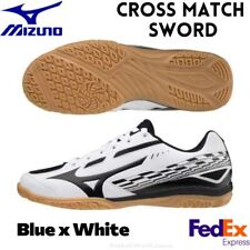 Mizuno Unisex Table Tennis Shoes CROSS MATCH SWORD White/Black 81GA2130 09 NEW!