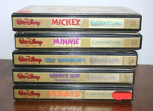 1984 DISNEY Cartoon Classics VHS Ltd. Gold Ed. (5) Orig. Release Mickey Mouse - Picture 1 of 11