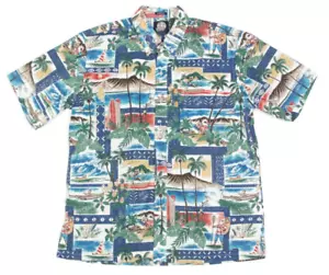 Reyn Spooner Hawaiian Shirt Mens Mele Kalikimaka Christmas Santa 2018 sz L /151 - Picture 1 of 6