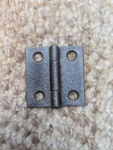 1 3/8" x 1 7/16" Antique Steel Cabinet Door Hinge - Picture 1 of 5