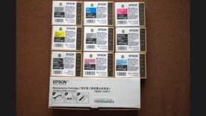 Cartouches d'encre Epson SC P800 capacité 80 ml neuves dans leur boîte LOT T850 et chariot d'entretien - Photo 1/3