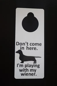Dachshund Do Not Disturb Sign Wiener Dog Funny Door Sign Cute Animals  - Picture 1 of 3