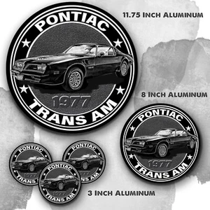 1977 Pontiac Firebird Trans Am Design Reproduction Aluminum Circle Sign - Bild 1 von 4