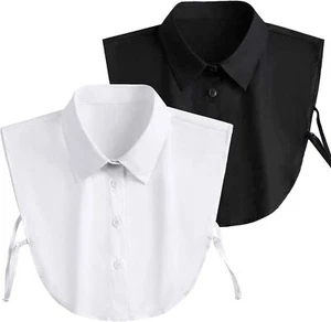 Shinywear Fake Collar Detachable Collar Blouse Dickey Half Shirts Peter Pan Coll - Picture 1 of 12