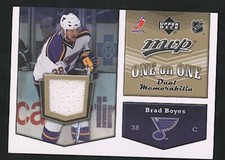 2007-08 UD MVP PICARD/BOYES One on One dual game jersey Blues Blue Jackets