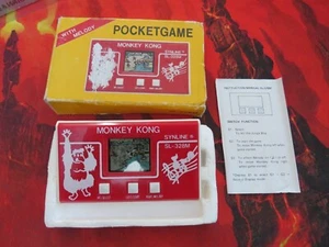 Pocket Game Handheld Vintage Monkey Kong Complete CIB Game & Watch Rip-off - Picture 1 of 10