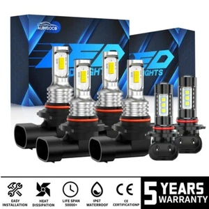 For GMC Sierra 1500 Crew Cab Pickup 2003-2006 6x LED Headlights Bulbs Fog Lights - Imagen 1 de 16