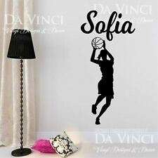 Basketball Player Slam Dunk Decal Custom Girl Name Wall Vinyl Sticker B