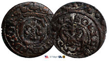 Sweden RIGA Schilling Solidus 1641 Queen Christina Billon Coin #12183