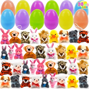36 Pcs Pre-Filled Easter Eggs Filled with Plush Animal Toys for Kids Toddlers Ea - Picture 1 of 11