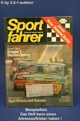 Sportivo 6/78 Opel Monza Senator Datsun Cherry Taglia 2 - Immagine 1 di 2