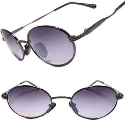 Hombres Mujeres Verdadero Vintage Old School Hip 80s 90s Gafas de sol Ovaladas Marco Gunmetal Foto 1 de 4