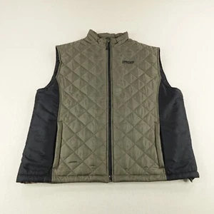 Spyder Vest Mens XL Gray Black Quilted Puffer Insulated Full Zip Up Xscap Ski - Picture 1 of 10