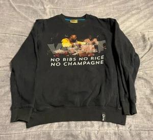 Rare Vault Harlem Paid In Full Sweatshirt No Ribs Rice Champagne Medium Black - Picture 1 of 8