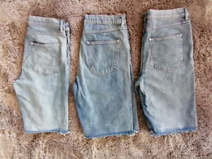 3 x H&M Loose & Denim Bermuda Jeans Shorts Gr. 158 hellblau - Bild 1 von 5