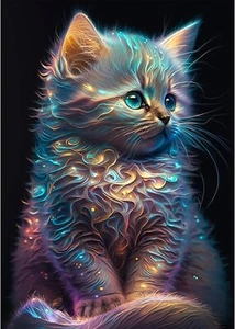QENSPE 5D Diamond Painting Set Katze Diamant Painting Bilder Tier - Bild 1 von 8