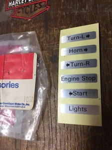 HARLEY DAVIDSON 1972-1981 HANDLEBAR SWITCH HOUSING DECALS STICKERS HD BOX22 - Picture 1 of 9