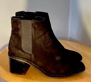 Bershka size 7 /40 black Suede Ankle Boots - Picture 1 of 6