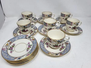 7 Lenox Ming Birds Flat Demitasse Cup & Saucer Sets + 5 Extra Demitasse Saucers - Picture 1 of 4