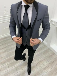 Special Gift For Him Suits Designer Wedding Dinner Suits (Jacket+Vest+Pants) - Picture 1 of 3