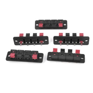 5 piezas 4 vías altavoz estéreo conexión terminal barra de sujeción abrazadera - Imagen 1 de 1