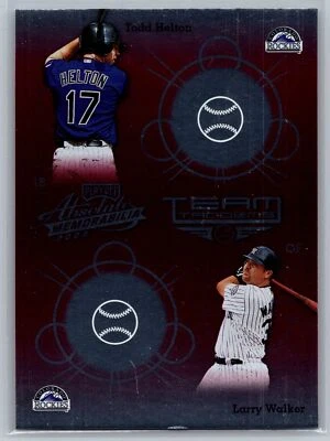 2002 Playoff Absolute Memorabilia: Team Tandems Helton / Walker #TT-11 - Imagem 1 de 2