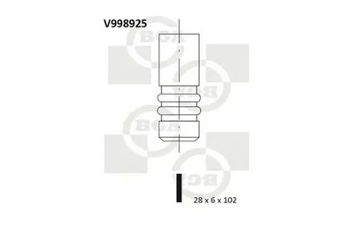 Soupape d'échappement V998925 BGA pour AUDI SEAT SKODA VW - Photo 1/4
