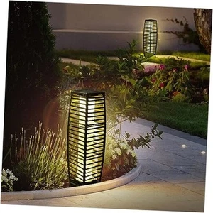 Solar Powered Outdoor Floor, 2 Piece Outdoor Floor Lamps, 2-Piece-Crossover - Picture 1 of 8