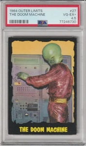 1964 OUTER LIMITS TRADING CARD #27 - PSA 4.5 - THE DOOM MACHINE - Picture 1 of 2