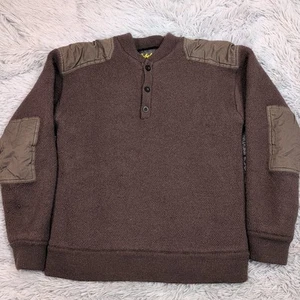 Cabela's Sweater Mens M Brown Wool Cozy Warm Elbow Patches Gorpcore Outdoors - Picture 1 of 10