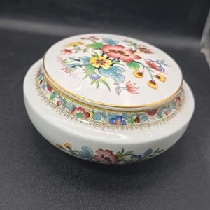 Caja de baratijas vintage Coalport 54 porcelana de hueso patrón rosa Ming hecha en Inglaterra - Imagen 1 de 14