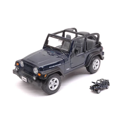 JEEP WRANGLER RUBICON 1997 DARK BLUE 1:27 Maisto Auto Stradali Modellino Nuovo - Immagine 1 di 3