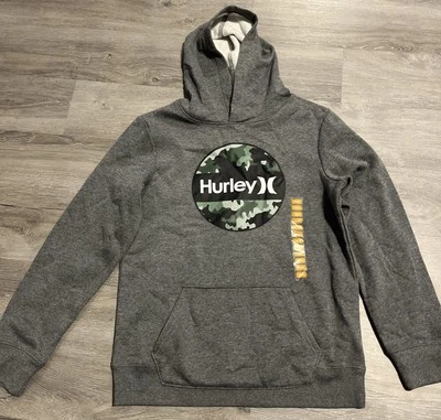 Hurley Boys Hoodie Gray Pullover 18/20 CAMO NWT - Image 1 of 2