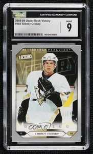 2005-06 Upper Deck Victory Rookies Sidney Crosby #285 CGC 9 Mint Rookie RC - Picture 1 of 3