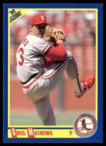 1990 Score Greg Mathews St. Louis Cardinals #537 - Picture 1 of 2
