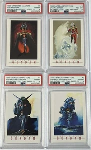 No. Amuro Char etc 4 piece set Carddass Masters Gundam Illustration Collect - Picture 1 of 2