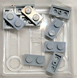 LEGO Plate 1 x 2, 3023, Light Bluish Gray, QTY 10 Free Shipping - Picture 1 of 1
