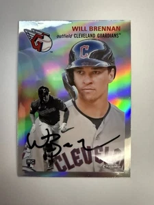 2023 Topps Chrome Platinum WILL BRENNAN Rookie Refractor Cleveland Guardians 🧢 - Picture 1 of 2
