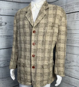 VTG Arnold Zimberg New York 100% Linen Blazer 50R US 40R Tailored Jacket Coat - Picture 1 of 19