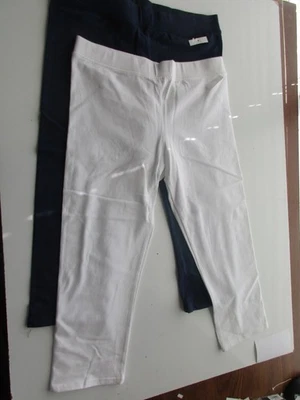 NORDSTROM 2-PACK ГЛАДКИЕ КОМПАКТНЫЕ ЛЕГГИНСЫ черный белый M B500.LEG25 - Изображение 1 из 4