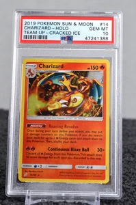 PSA 10 Pokémon Charizard 14/181 Team Up CRACKED ICE HOLO - Picture 1 of 2