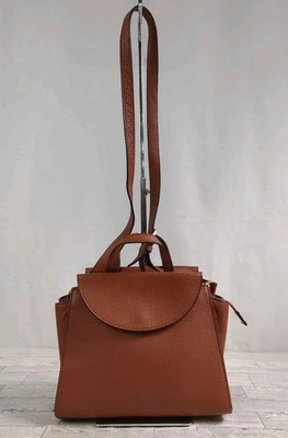 Kate Spade Saturday Sienna 棕色素食皮革斜挎包提手包 — 第 1/4 张图片