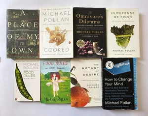 MICHAEL POLLAN Omnivore's/Botany/Place Own/Change Mind/Defense Food 8 Book LOT - Picture 1 of 17